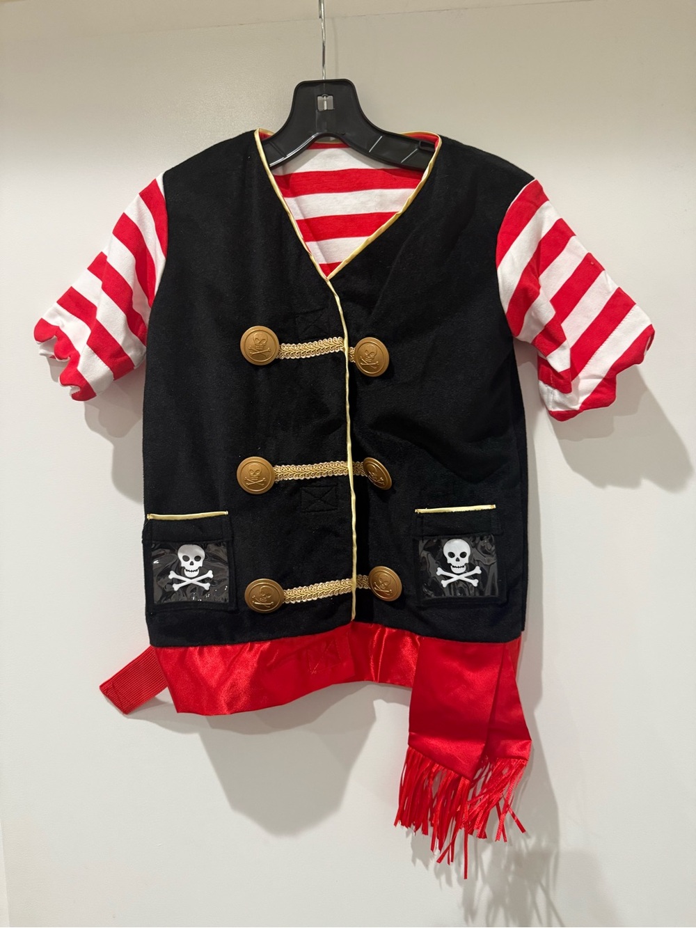 Melissa & Doug Role Play Pirate Costume Set Ages 3-6 Halloween Dress Up Top Only